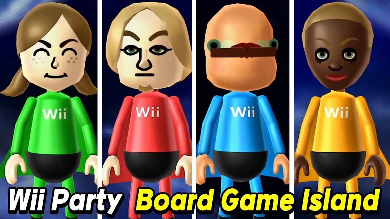 Board Game Island gameplay Beef Boss Vs Eddy vs Lucia vs Emma | Master  com Wii Party Alexgamingtv