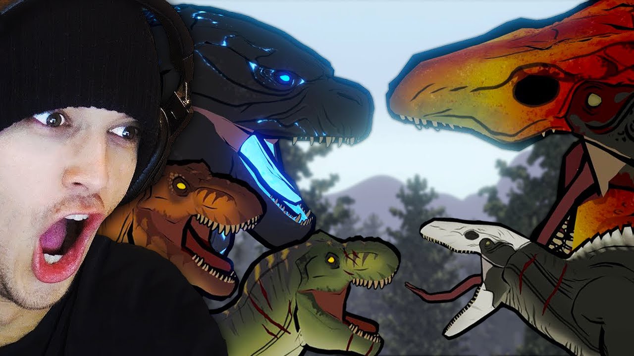 Reacting to Godzilla and T-Rexes vs Skullcrawlers FINAL BATTLE!
