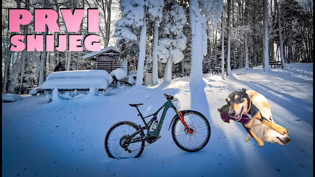 PRVI SNIJEG na SLJEMENU - eBike guštanje + PSI