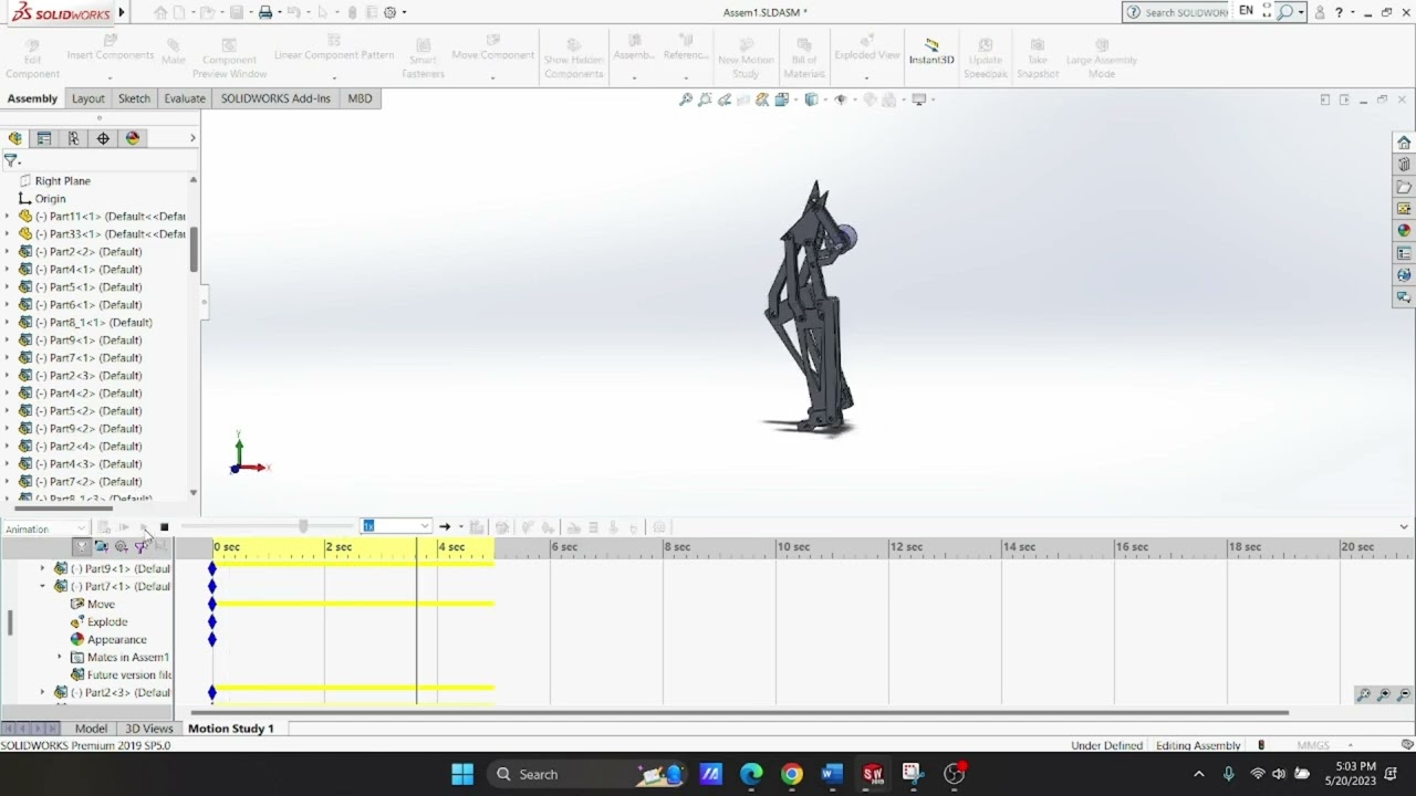 LEGS MECHANISM (HUMANOID TOY )