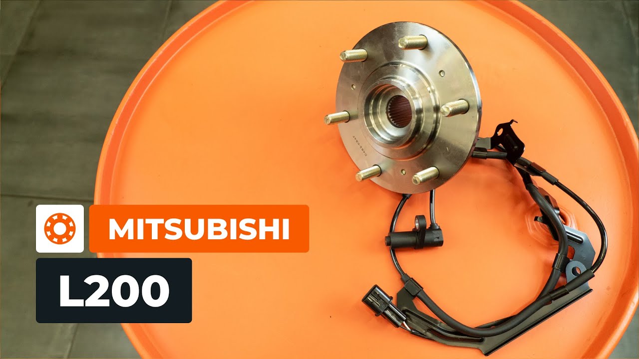Cómo sustituir: rodamiento rueda y sensores ABS, parte delantera, MITSUBISHI L200 KA [TUTORIAL]