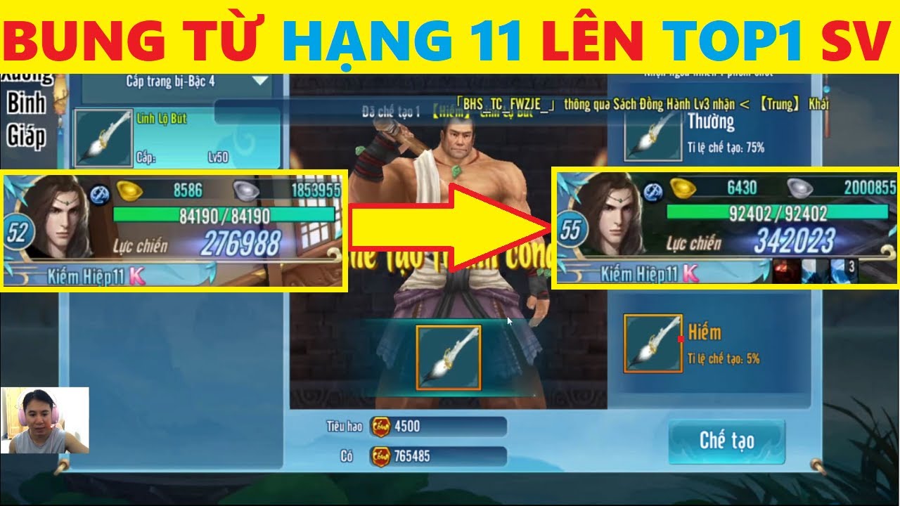 Review VLTKM - S1122 ngày đầu mở cấp 5x - Bung đồ Acc VGA từ hạng 11 lên luôn TOP1 Lực Chiến