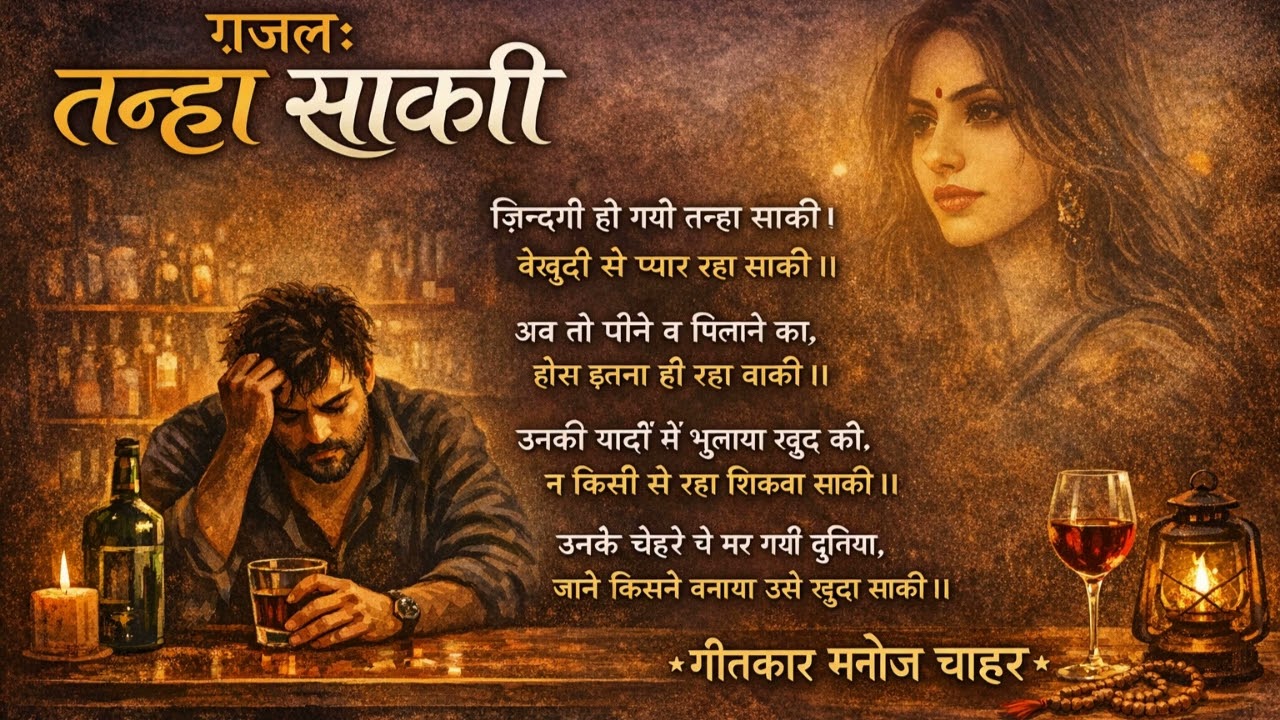 Gazal:- Zindagi Ho Gayi Tanha Saki Geetkar Manoj Chahar 