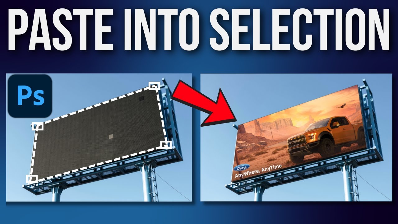 How to Paste an Image into a Selection in Photoshop (Just 1 Click)
