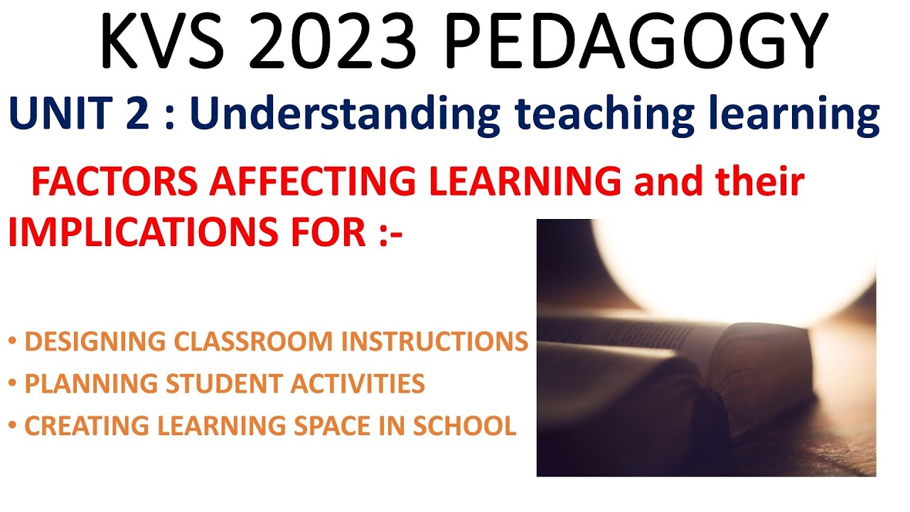 Factors affecting learning | B.ed notes | factors affecting learning and its implications #kvs
