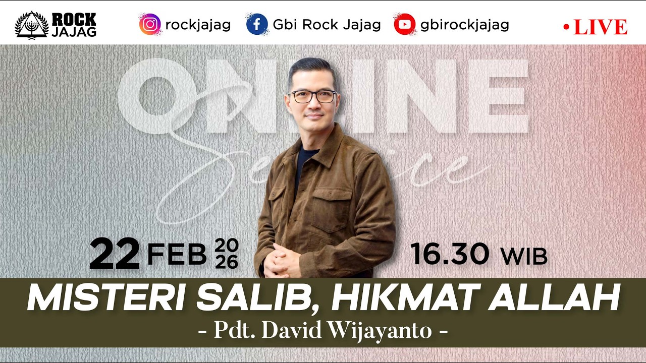 MISTERI SALIB HIKMAT ALLAH - ROCK JAJAG LIVE 22 Februari 2026 - pk 16.30 WIB - Pdt. David Wijayanto