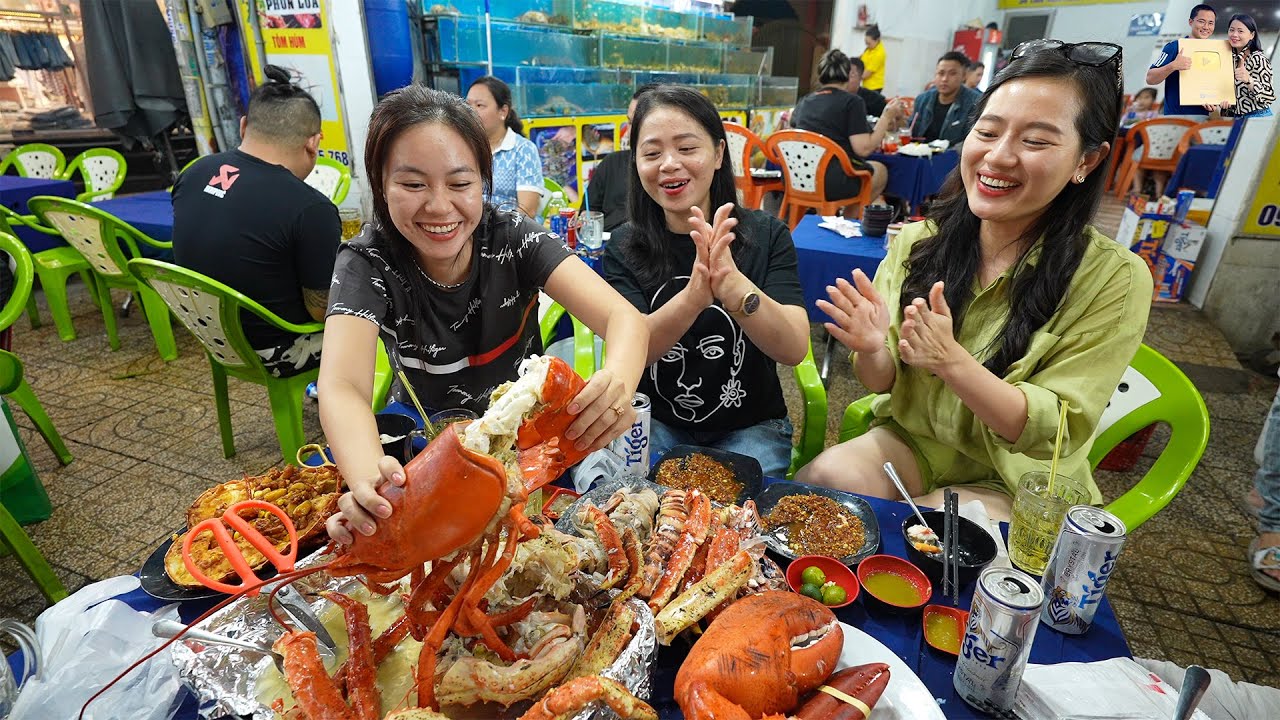 Mời Song Hỷ Vlog Ăn Tôm Hùm Cua hoàng Đế Củ Hủ Dừa cùng Ánh Kua ở Quán 54 Tân Sơn Nhì
