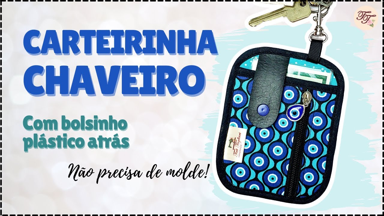Carteirinha Chaveiro | Tutorial de Costura passo a passo