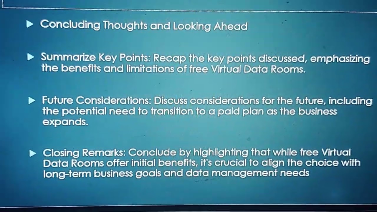 Free Virtual Data Room