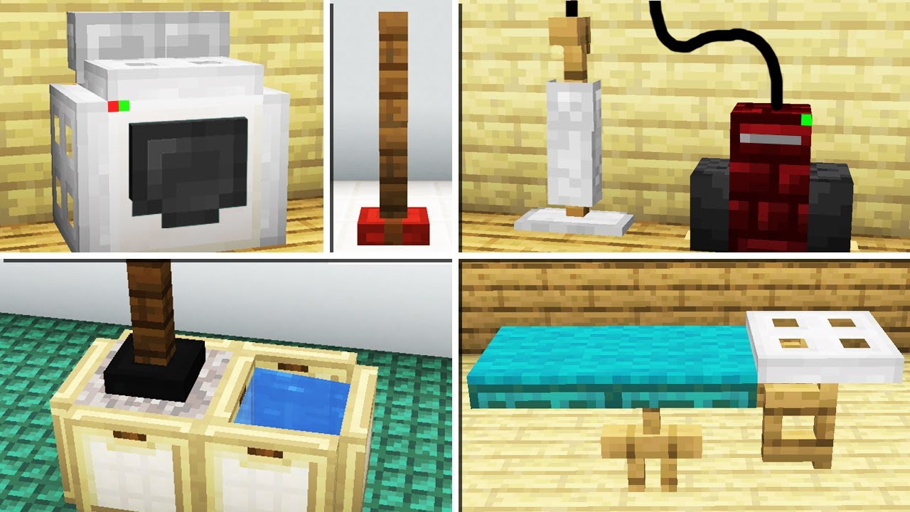 Minecraft Household Build Hacks & Decorations you can do in Java and Bedrock!