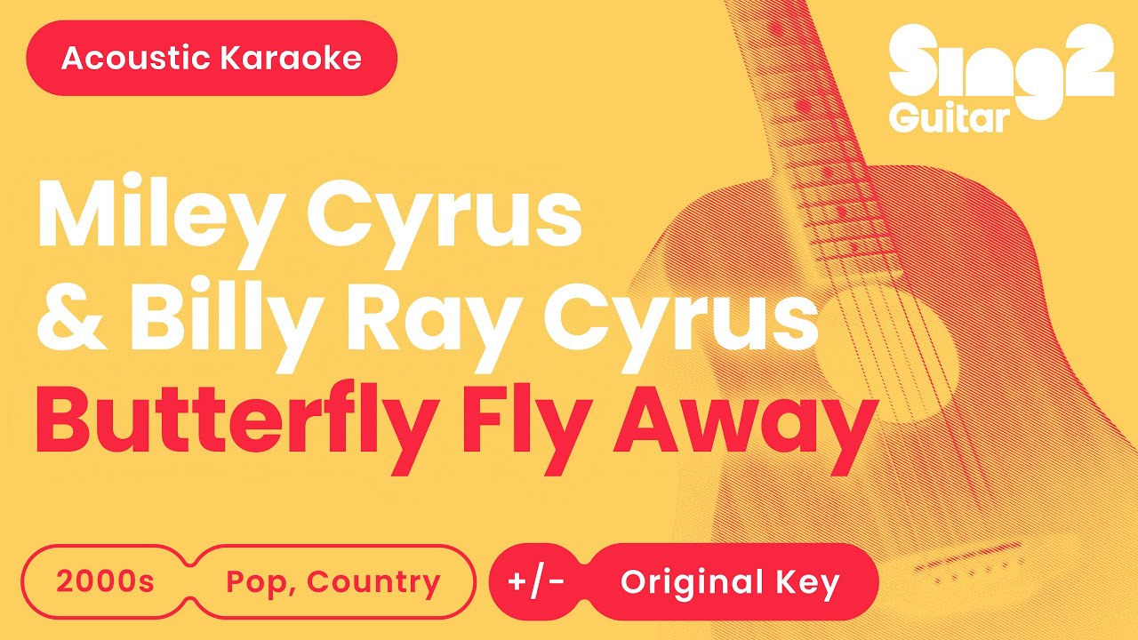 Miley Cyrus - Butterfly Fly Away (Karaoke Acoustic)