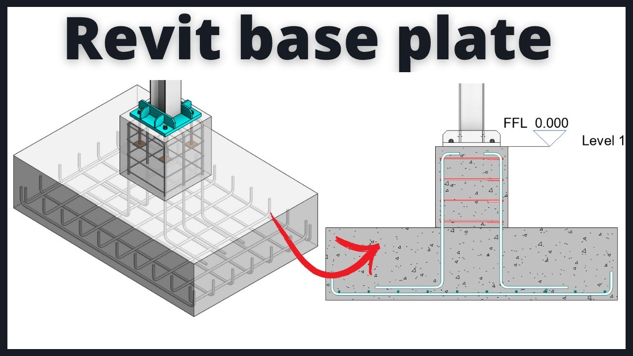 Base plate connection in Revit with Rebar