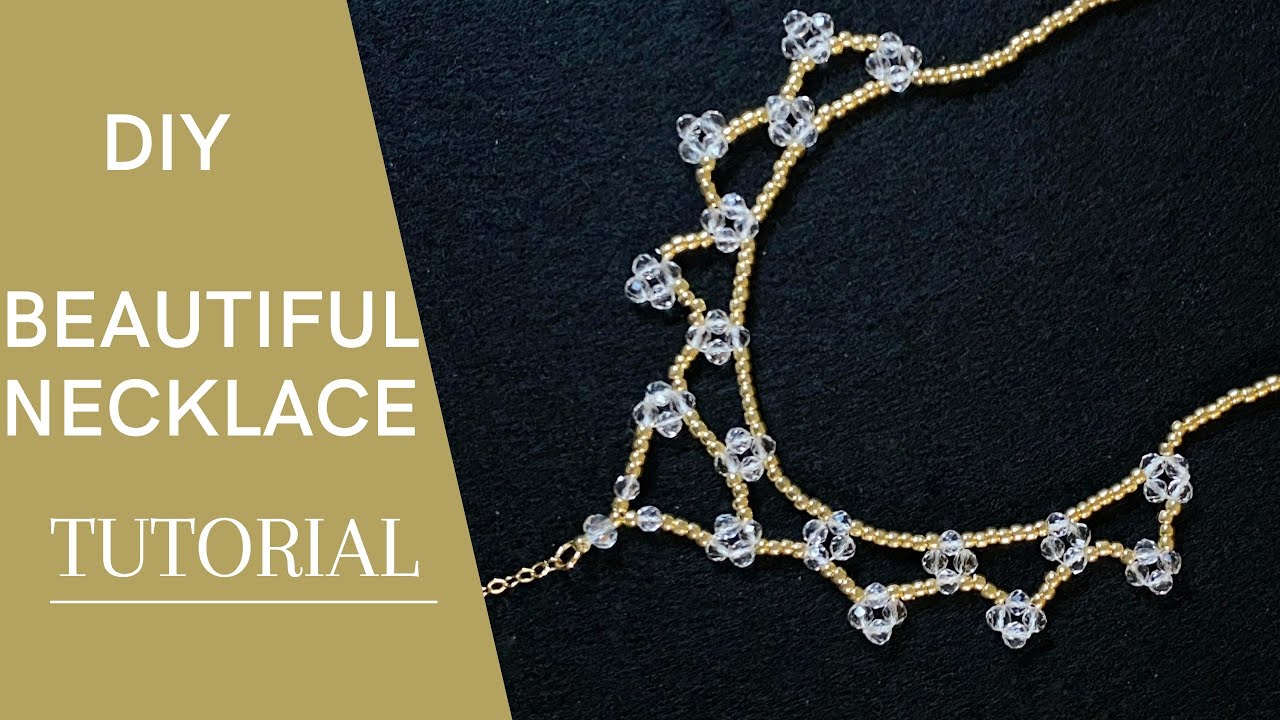 How to Make a Stunning Necklace - Step by Step Tutorial. DIY Beaded Necklace Tutorial