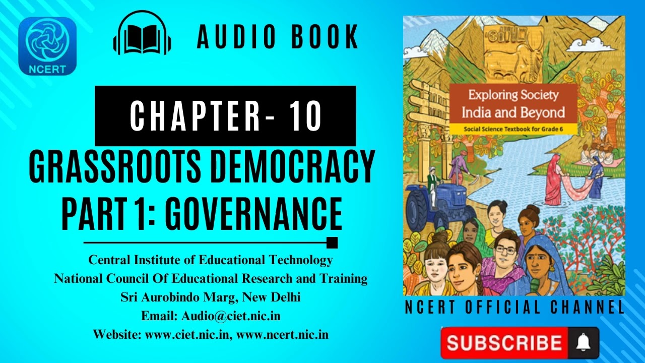 NCERT Textbooks CL 6 Social Sci Eng | Chapter 10 Grassroots Democracy Part 1 Governance