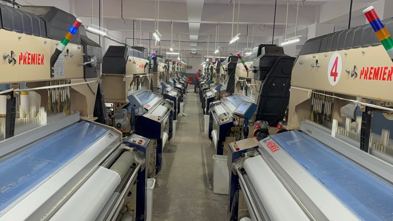 Hi speed water jet loom by Premier looms