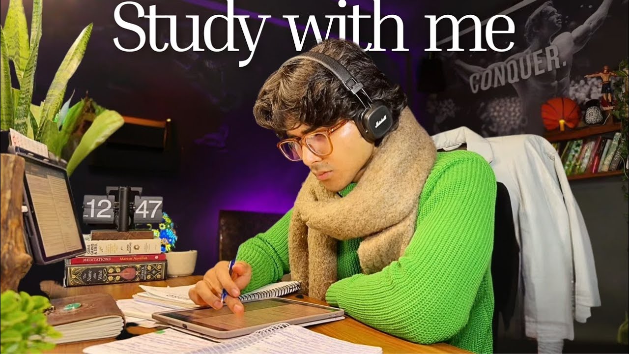 3 HOURS LIVE🛑 Study With Me📚  | Cozy Ambience🌧️ | 90/10 Pomodoro⏳| Deep Work Mode🔐