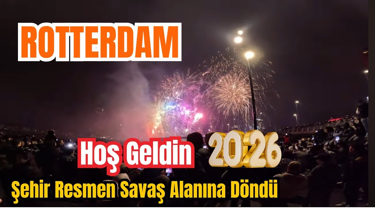 Rotterdam Ersamus Köprüsü Yeni Yıl Kutlamsı  2026