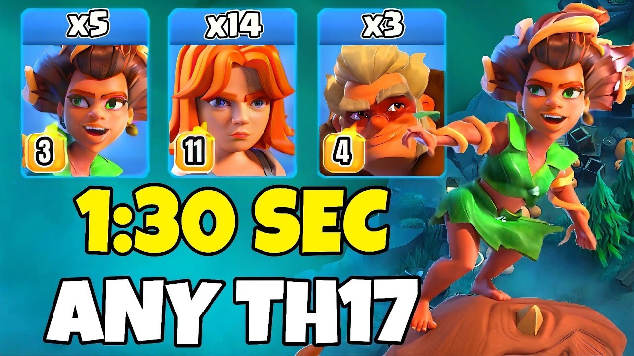 TH17 Valkyrie + Root Rider + Druid Attack Strategy | Th17 Attack Strategies (Clash of Clans)