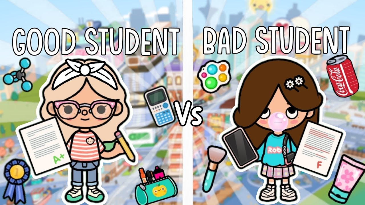 Good student 😇📚VS Bad student 🙄🧃 // Toca life world 🌍