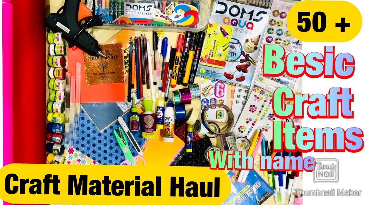 My stationary and Craft Collection| Craft Materials with Name| Useful Stationary items for beginners