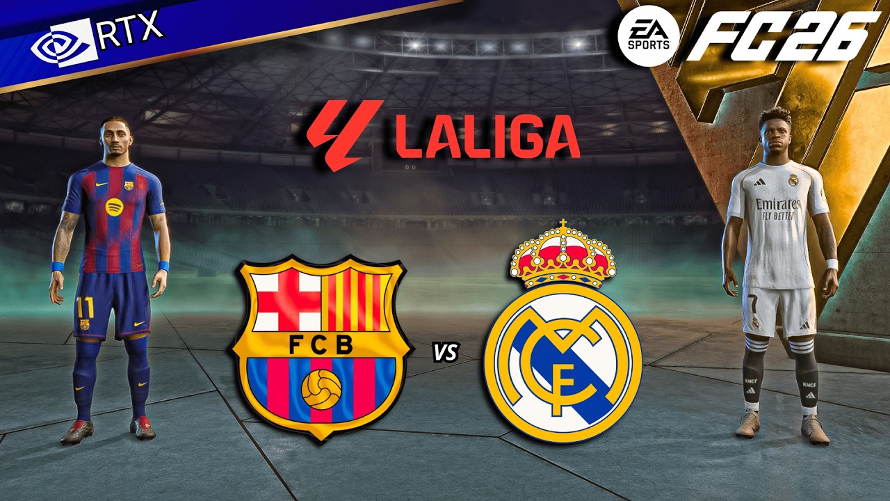 FC 26 - Barcelona vs Real Madrid Ft. Mbappe, Yamal | La liga El Clasico Full Match | PC™ [4K60]