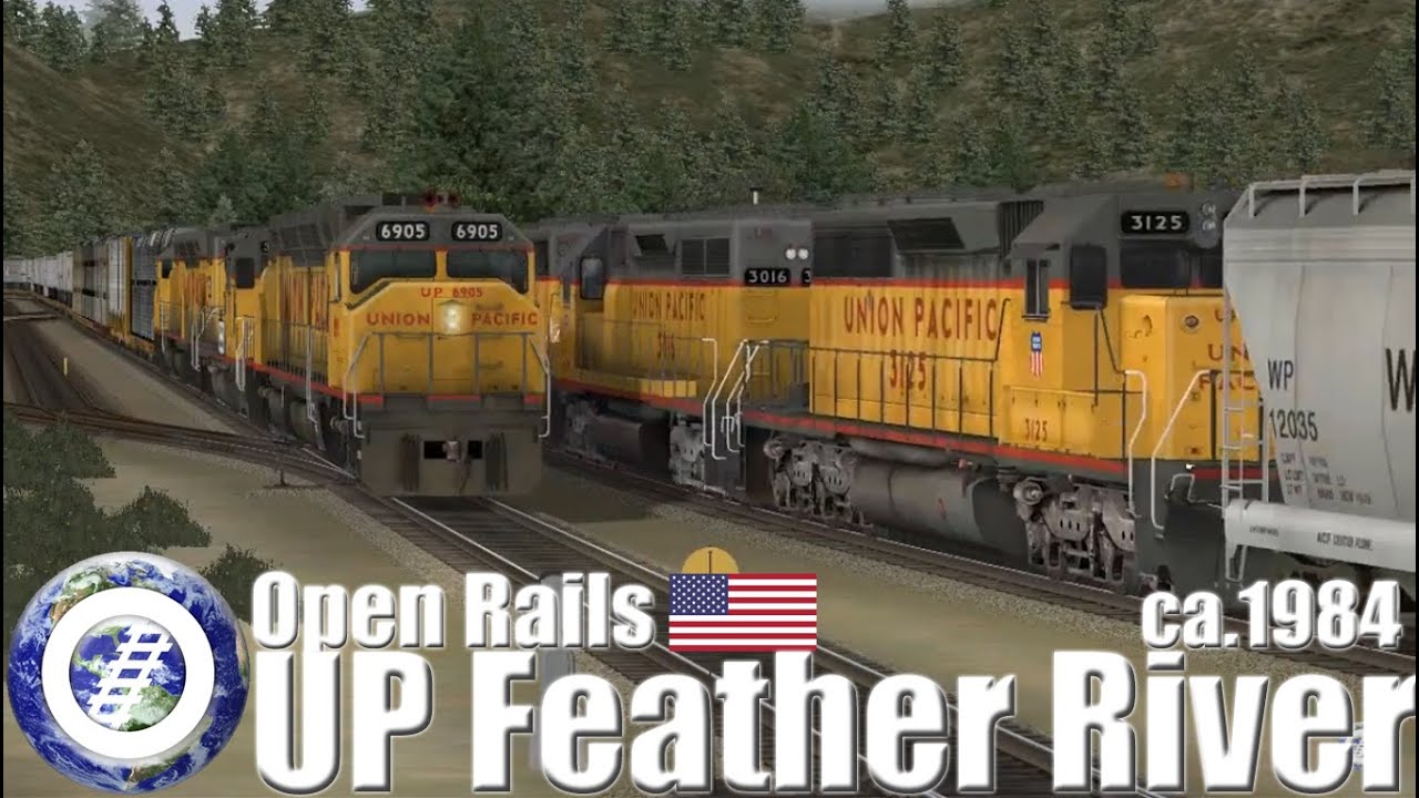 Open Rails (MSTS Compatible Train Sim) Union Pacific Feather River 1984