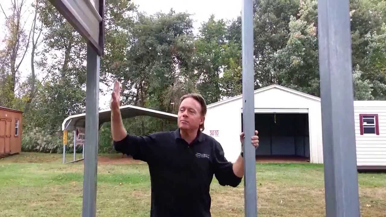 Scott's Carports Sidewall Leg Height Video for metal carports and metal garages.