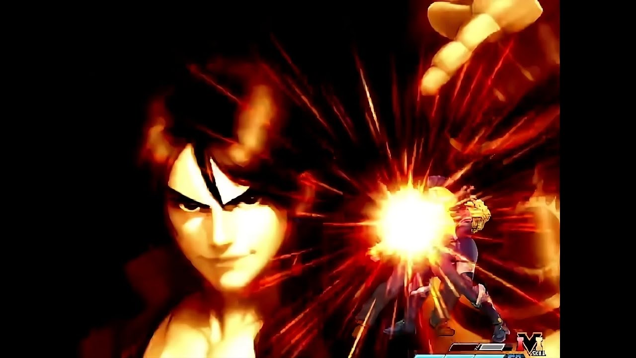 MUGEN Kyo Kusanagi EX (Pots) And Ken Masters (Pots) Longplay!!