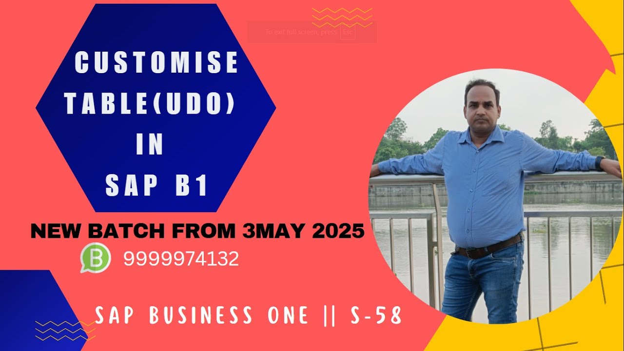 User Defined Object (UDO) or Customise Table in SAP Business One || S-58