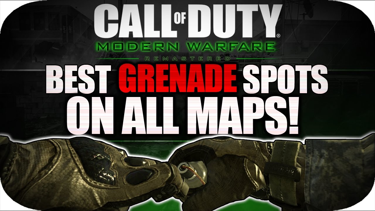 COD4 [MWR] BEST GRENADE SPOTS ON ALL MAPS! (Modern Warfare Remastered SIMPLE Grenade Cross Maps!)
