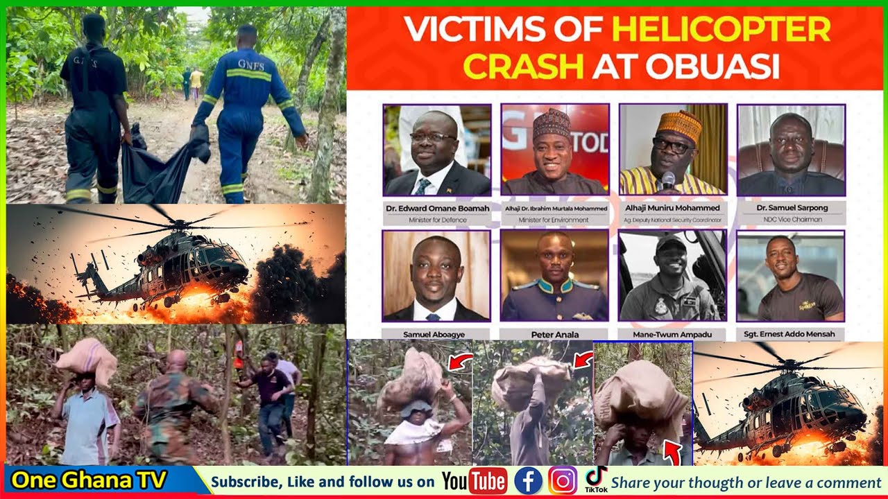 SAD😭Bσdies of Dr Omane Boamah And 7 Others Found From Military Helicopter Crαsh At Adanse