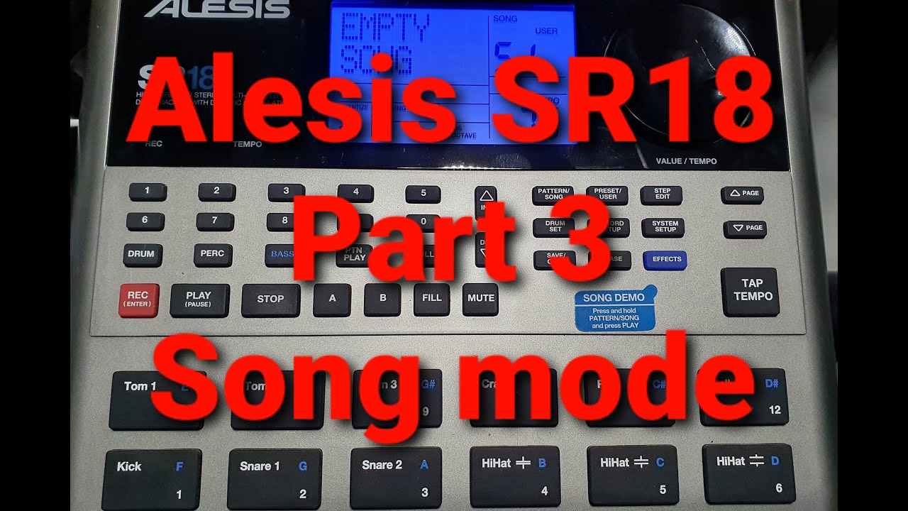 Alesis SR18 Часть 3 "Режим песни"