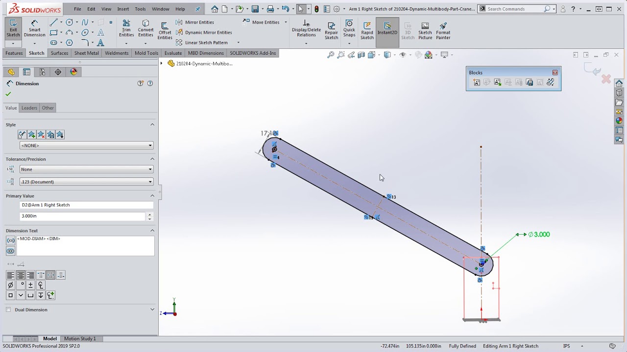 Dynamic Multibody Part - Solid Bodies can Move Within a Part - Like an Assembly – Crane Detail Tour