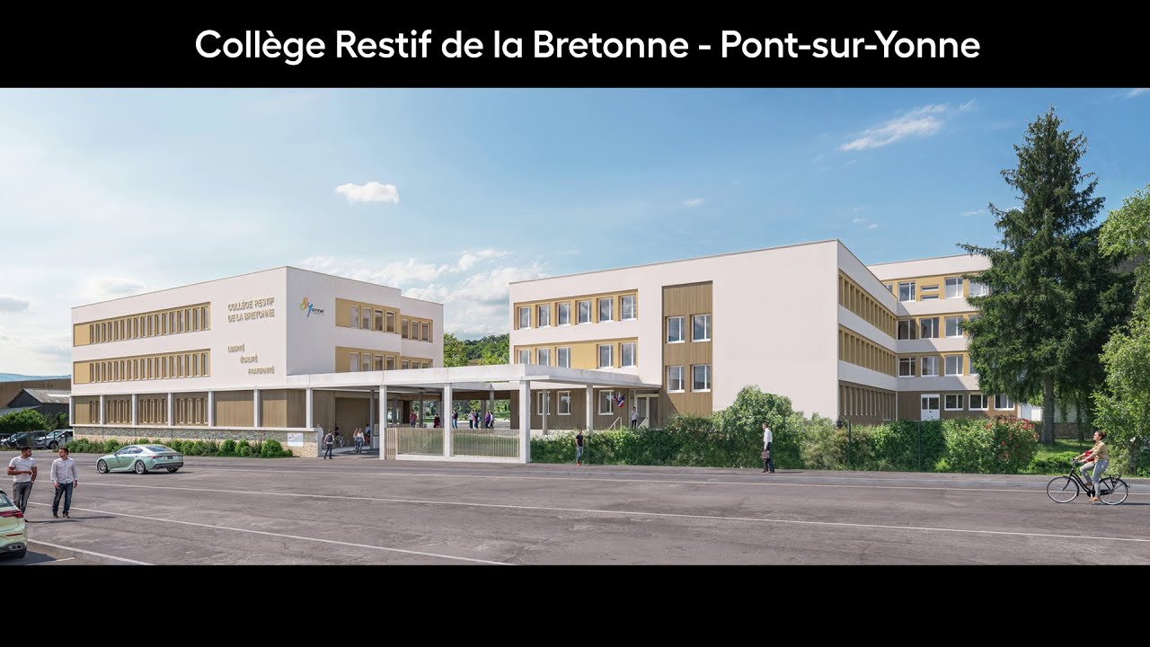 Pont sur Yonne : vidéo 3D du nouveau visage du collège Restif de la Bretonne