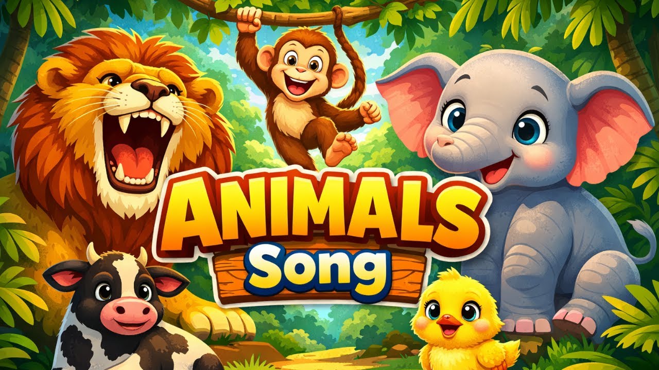 Animal Songs for Kids 🐶🦁 | Fun Nursery Rhymes & Learning Songs | Baby animals dance |  kidobox