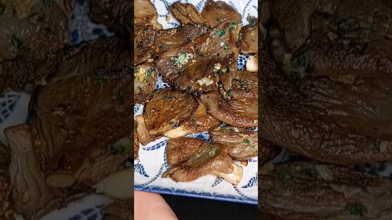 Setas Ostras con ajo y Perejil ala plancha  #setas #recetasfaciles