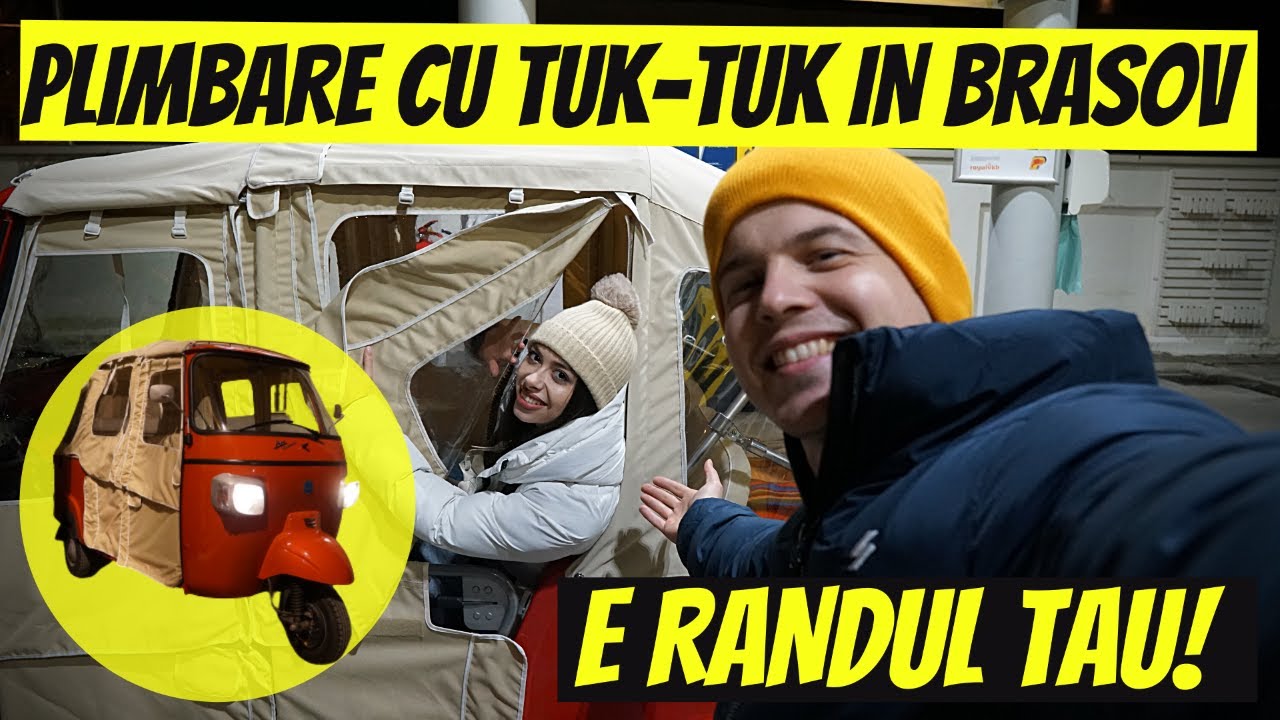 🇷🇴 cu TUK-TUK pe străzile din BRAȘOV - Cât costă?