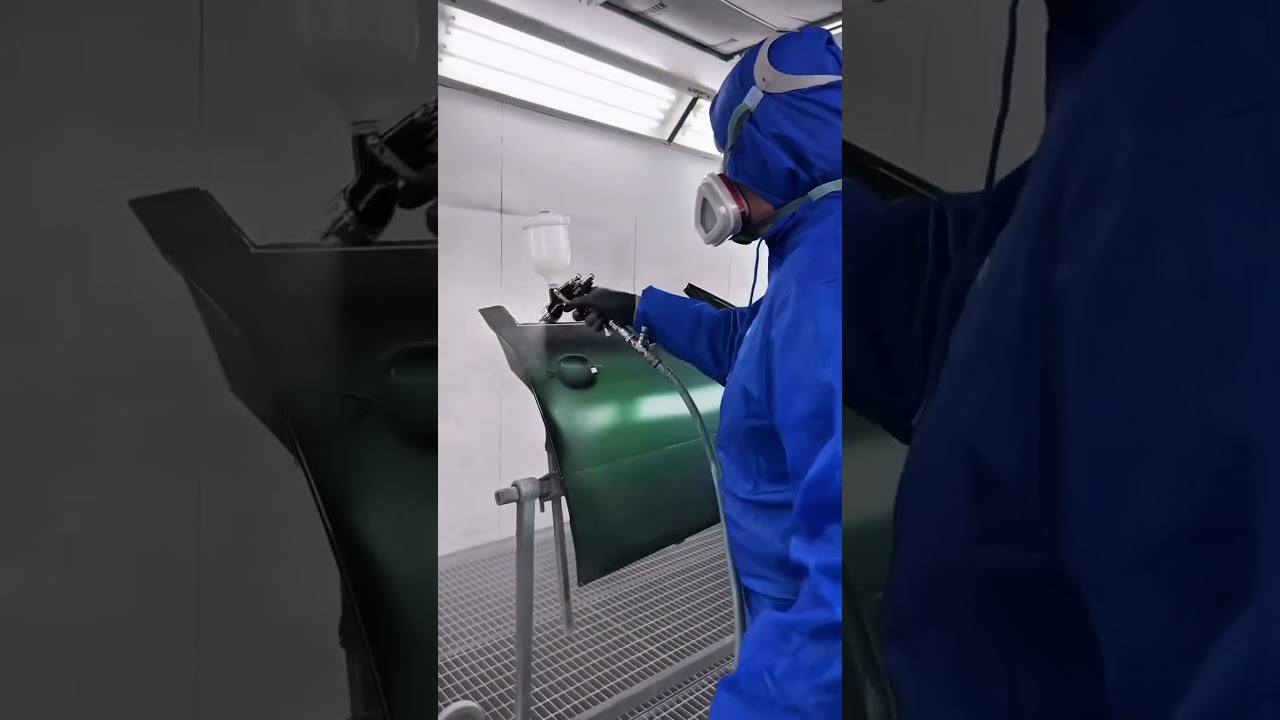 Технология покраски в многоцветный хамелеон Silver to Green🔥