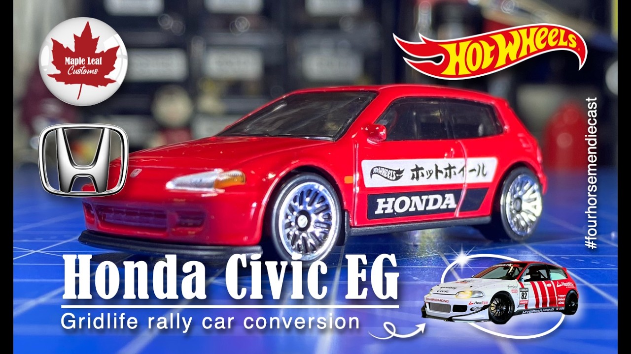 Hot Wheels '92 Honda Civic EG (420) Раллийный автомобиль Four Horsemen