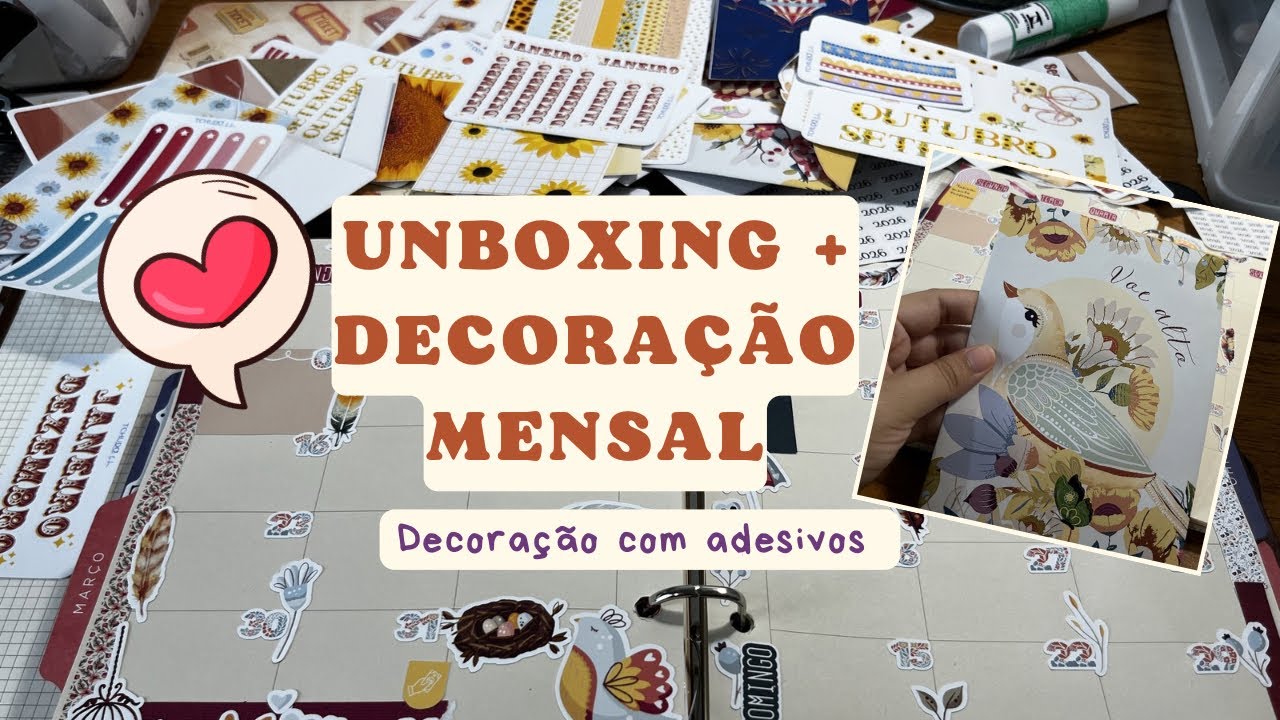 UNBOXING TCHUDO Clube + Decoração mensal com adesivos