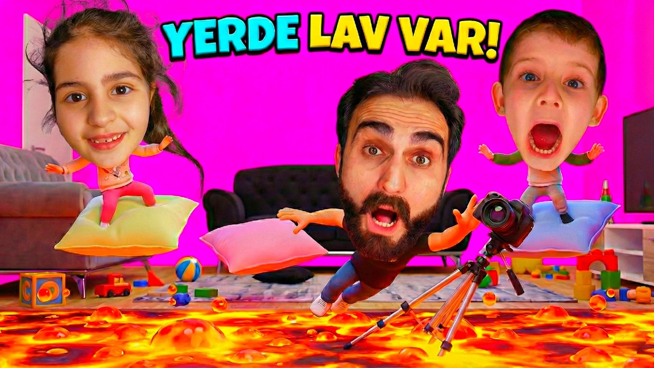 EVİ LAV BASTI! 🌋 (Zeynep ve Melikşah ile Yerde Lav Var)