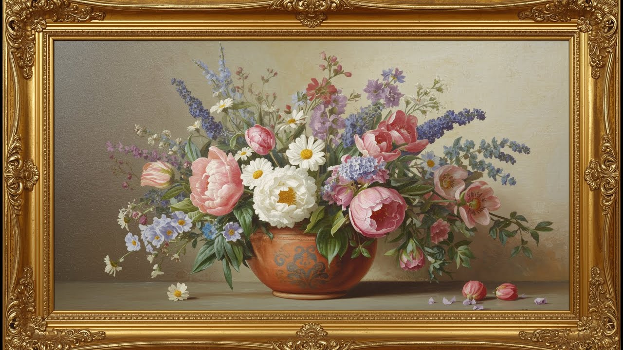 Vintage Floral TV Art 🌸 Free 2 Hour Screensaver for Samsung Frame TV