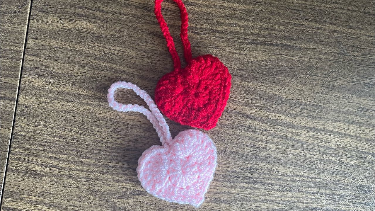 Corazón ♥️ para llavero paso a paso 🥰🧶