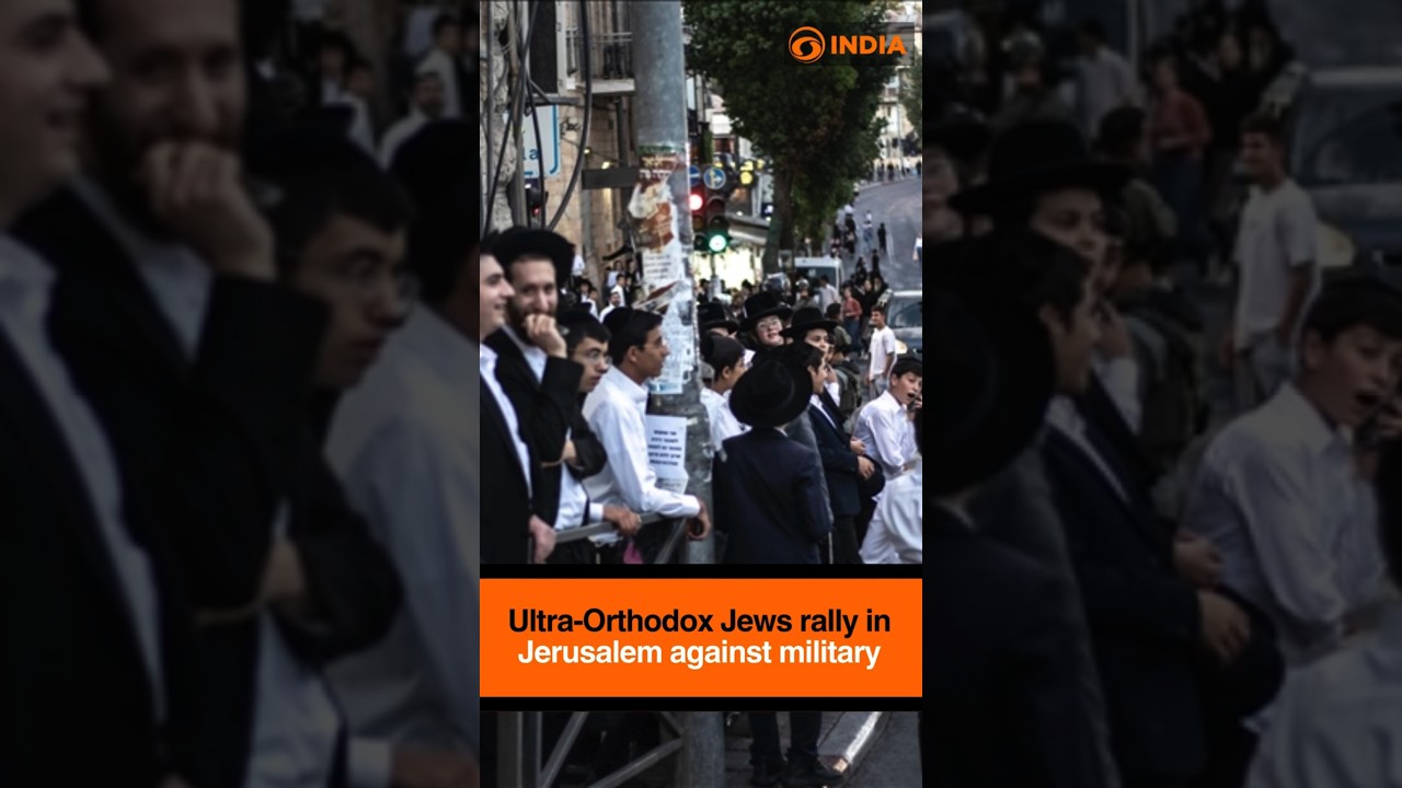 Ultra-Orthodox Jews rally in Jerusalem against Military