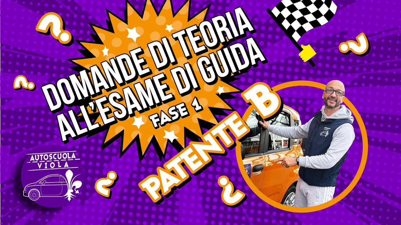 PATENTE B: DOMANDE DI TEORIA ALL'ESAME DI GUIDA - FASE 1 |