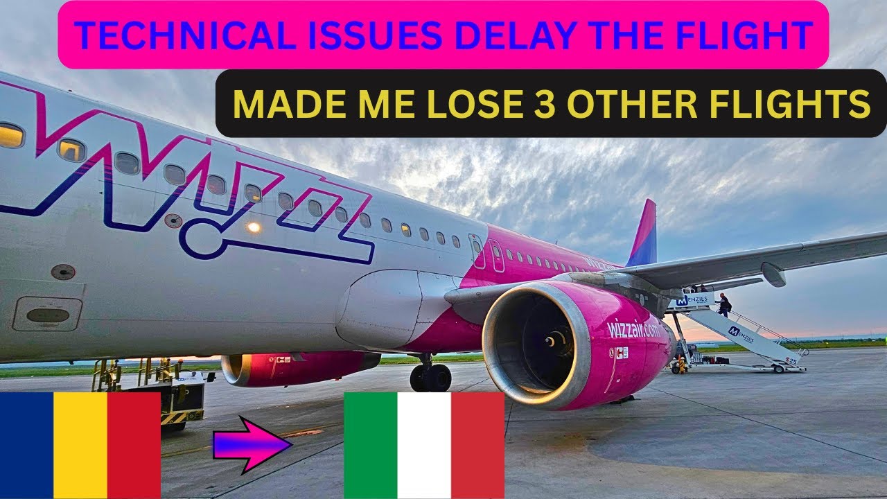 TECHNICAL ISSUES ON WIZZ AIR FLIGHT TO ITALY | IASI TO MILAN BERGAMO | AIRBUS A320 | FLIGHT REVIEW.