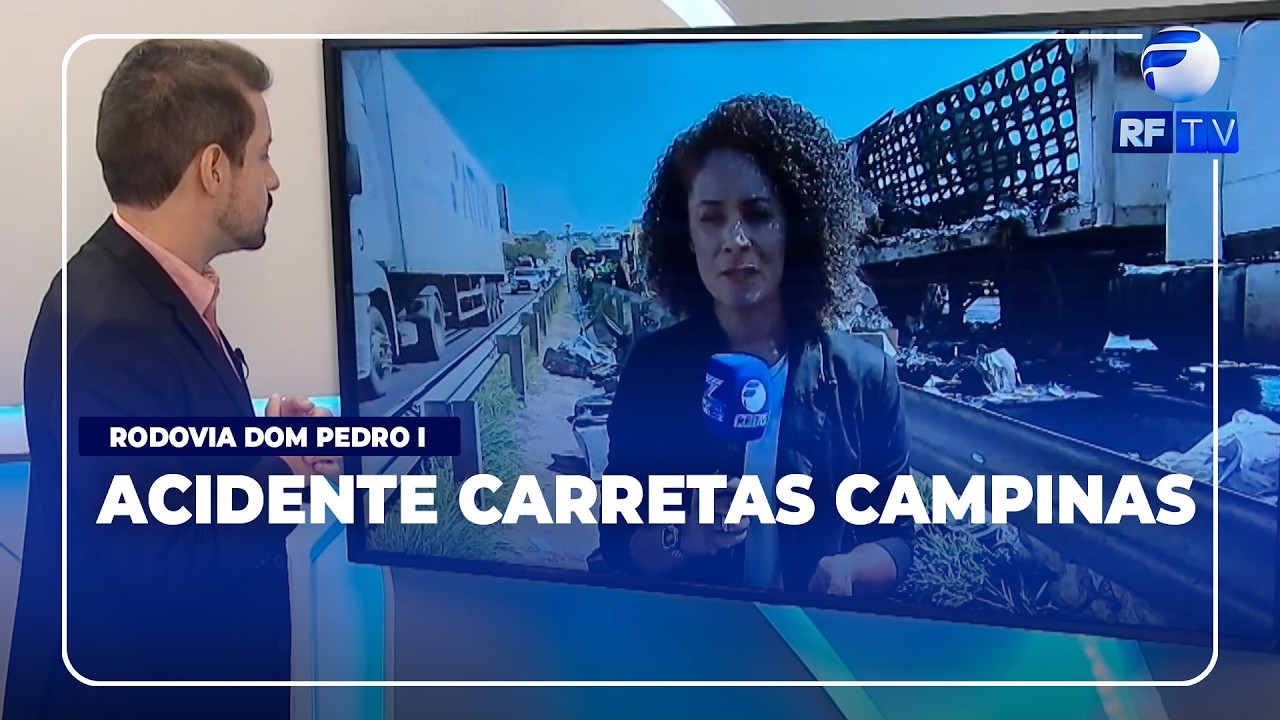 Ta no Ar Campinas - Acidente entre carretas gera grande congestionamento na Rodovia Dom Pedro I em C