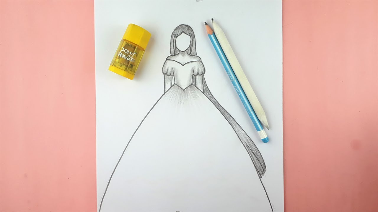 Easy way to Draw a girl with long hair || How to draw a girl || Pencil sketch tutorial || Sketch
