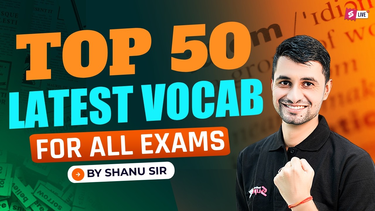 Vocabulary for SSC CGL/ CHSL | English Vocabulary for Competitive Exams | Vocabulary by Shanu Sir