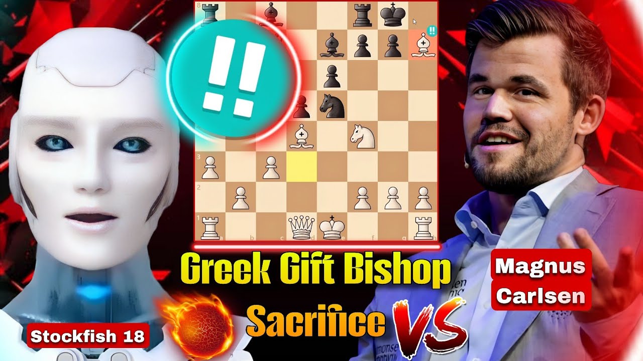 Stockfish 18 RECENTLY Played Magnus Carlsen Where He Sacrificed His Bishop in The Opening | Chess
